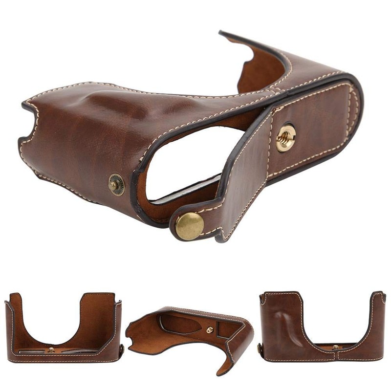 Mugast Camera Case Cover,PU Leather Half Body Shell Protector with