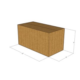 E1 Packaging 16" x 8" x 8" Corrugated Boxes 32 ECT (Pack of 100-16x8x8) | Quality Moving Boxes. Great for Shipping Boxes for Business, Office or Home.