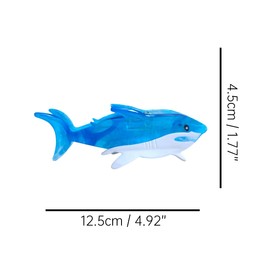 Funny Big White Shark Hair Clip,Acetate Claw Clips,Big Hair Clips for Women,Blue