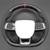 MEWANT Steering Wheel Cover for Ford Mustang 2024 Hand-Stitched Leather