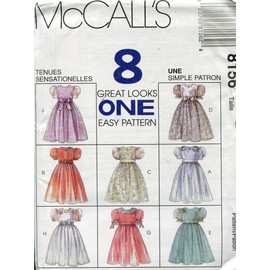 McCall's Pattern 8156 ~ Children's & Girl's Dresses and Veils ~ 4, 5, 6
