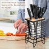 LINFIDITE Knife Block Holder Universal Kitchen Knife Organizer Storage Stand