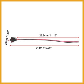 Partuto Car Female Pre Wired Diesel Injector Connector Plug Pigtail Wire Replacement