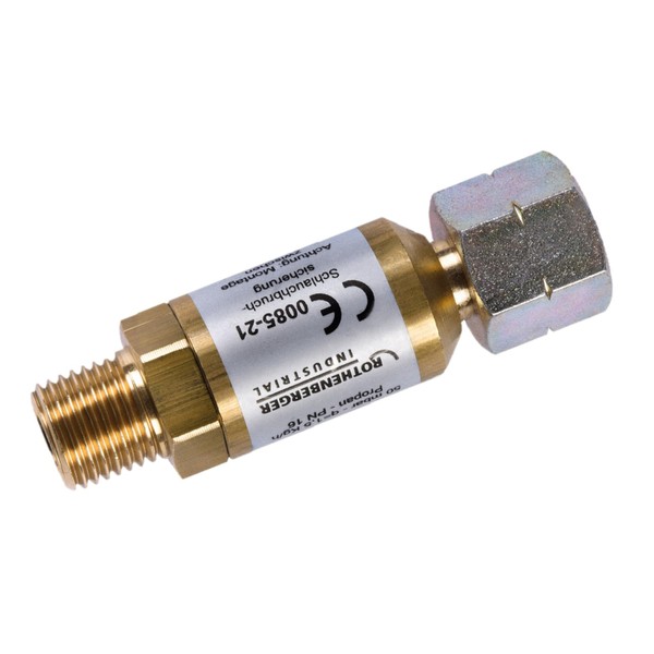 ROTHENBERGER Industrial safety pressure regulator, hose rupture protection, 50 mbar,