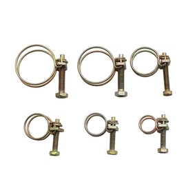 Didamx 48pcs 1/2 Inch - 1-1/4 Inch Adjustable Steel Double Wire Hose Clamps