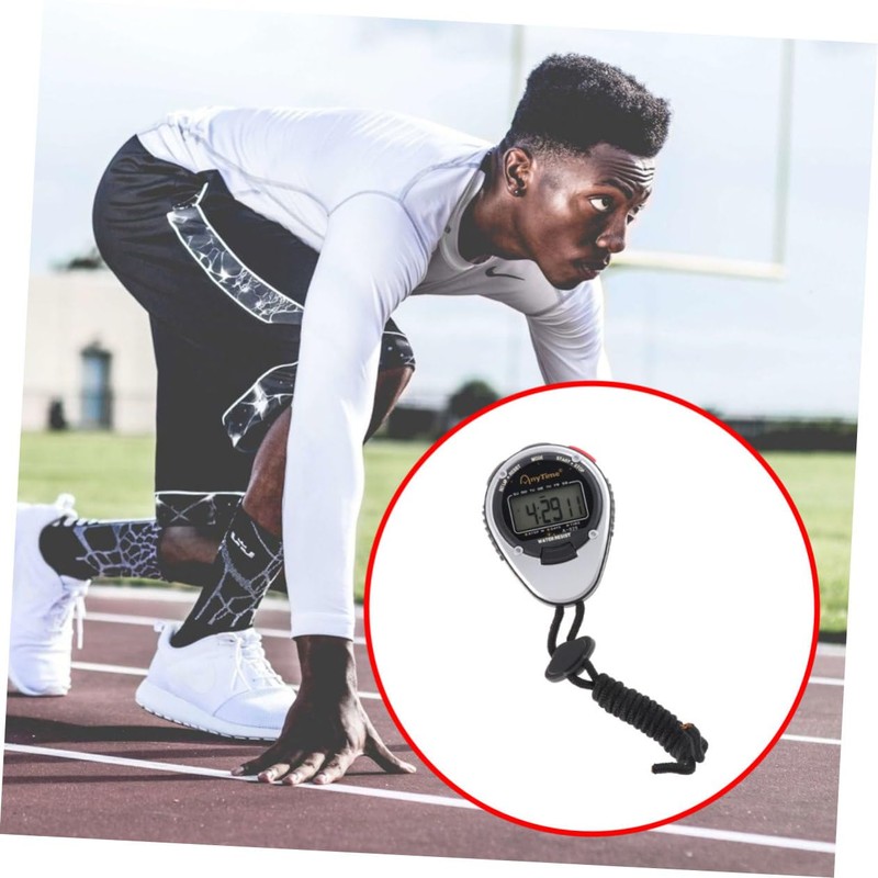 Kisangel 3pcs Men's Stopwatch Watch Digital Timer Sports Chronograph Alarm