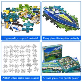 Lake Garda 1000 Piece Jigsaw Puzzles for Adults Speed Boats Jigsaw Puzzles for Adults 1000 Gifts