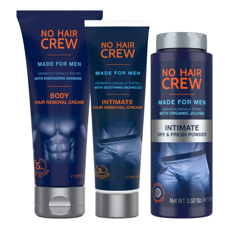 Super Pack No Hair Crew 2 Cremas (intimate+body) +1 Powder