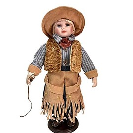 Kinnex Collections-16 Native American Indian Porcelain Doll (Jesse)- D16745