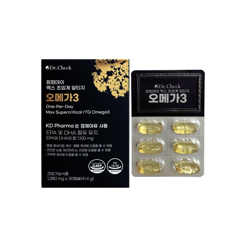 Dr. Check DR CHECK 원퍼데이 맥스 초임계 알티지 오메가3 1380mg