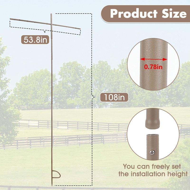 Jarquia 9 Ft Outdoors Dove Tree Mounting Pole,Dove Hunting Accessories