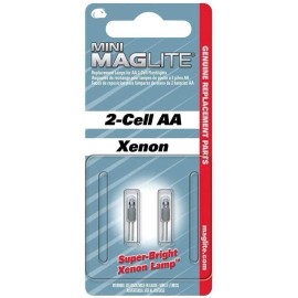 Mag-Lite Maglite Replacement Lamps for 2-Cell AA Mini Flashlight, 2 Pcs (Pack of 1)...