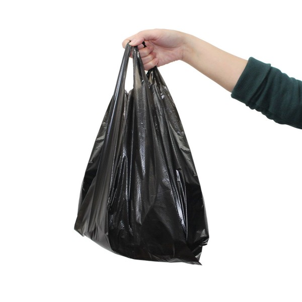 Rivens handle plastic bag No. 4 black 18L, 200 units