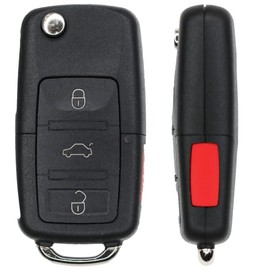 Replacement Flip Key Fob for Volkswagen Beetle 2001 FCC IJ0959753F Part Number NBG8137T HLO 1J0959753 HLO1J0959753T