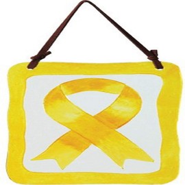 Premier Kites 81222 Terra Glass Chime/Wind Bells, Yellow Ribbon