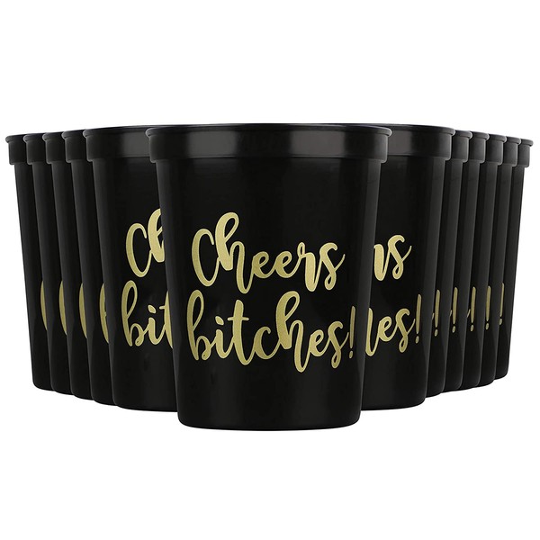 Cheers es! Party Cups, 16oz - Set of 12 Perfect