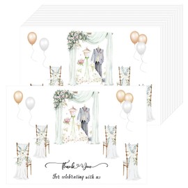 50 Pcs Wedding Paper Placemats, 16 x 11 Inches Disposable Placemats Wedding Decorative for Dining Table Setting Paper Place Mats for Wedding Party Supplies