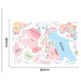Walls World Map Colorful Letter Wall Sticker For kids Room Home Decor Bedroom USA SELL
