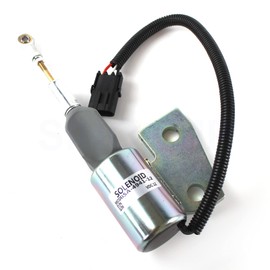 3964627 3991167 SA-4941-12 12V Stop Solenoid Valve - SINOCMP Cut Down Solenoid for Cummins 4BT Case 550h Dozer Diesel Engine Shutdown Solenoid 3 Month Warranty