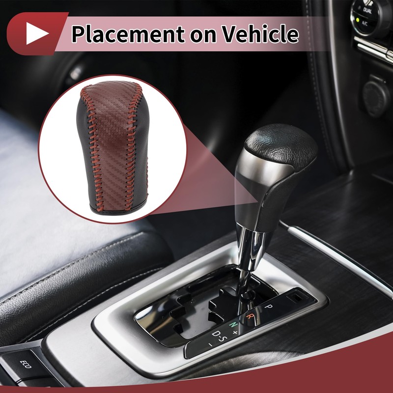 Partuto Anti-Slip Gear Shift Knob CoverStick Shifting Handle Protector for