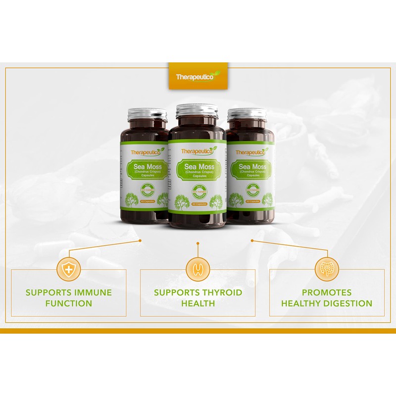 Therapeutico Sea Moss Capsules | Wild Harvested | 60 Veg