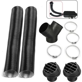 Diesel Heater Pipe, Btstil 75mm Car Heater Pipe Ducting Warm Air Vent Outlet Kits Y/T-Shaped Tee Telescopic Hose Warm Air Vent Outlet Kit 102114340000 (Y-Type Duct Connector(Mushroom))
