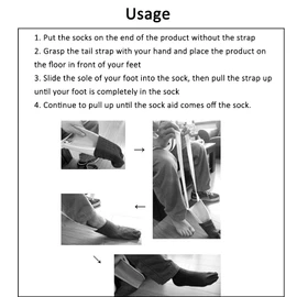 Sock Aid - Sock Aid Device for Seniors, Disabled, Pregnant - Sock Helper Aide Tool - Sock Assistant Device No Bending (Blue and White)