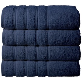 Briarwood Home® Medley Bath Towels 4-Pack – 30”x54”, 100% Cotton, 600 GSM – Plush, Ultra-Absorbent & Quick-Dry with Dobby Border – Fade-Resistant – Ideal for Spa, Hotel & Everyday Use - White