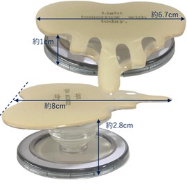 Heart Motif Magnetic Suction Magnet Folding Smartphone Grip Sockets MagSafe Korean Smartphone Ring Stand Grip Tock Ring Smartphone Drop Prevention Mobile Ring Grip Cute (Melty Heart (Beige)
