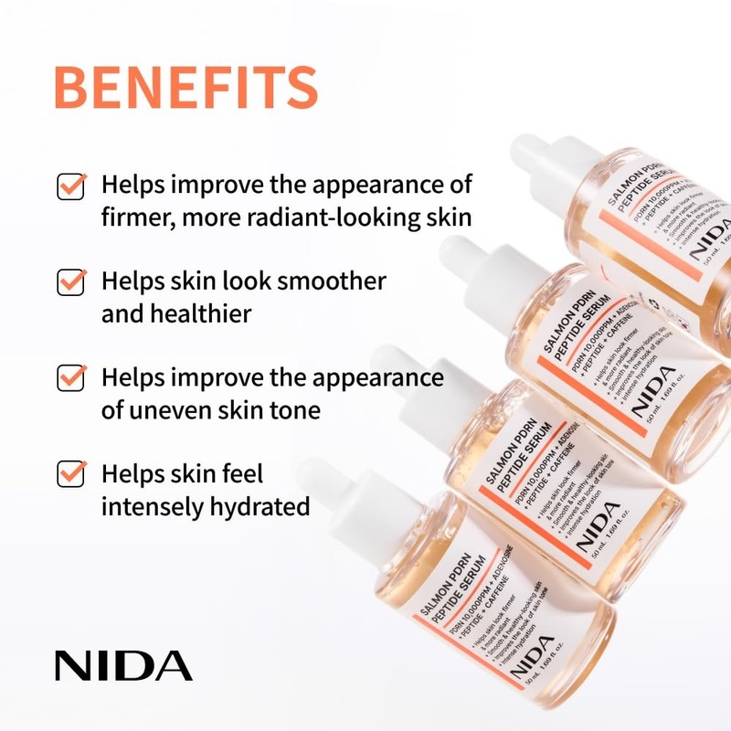NIDA Salmon PDRN Peptide Serum |Adenosine Caffeine Firm, healthy-looking skin