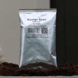 Premier Seeds Direct PREMIER SEEDS DIRECT - Runner Bean - Firestorm - 55 Grams ~ Approx 40 Seeds - SELF Fertile