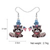 DALANE Acrylic Cute 4th of July Raccoon Earrings Outfit American