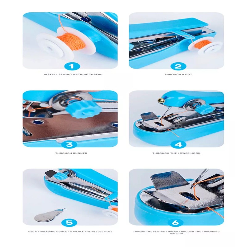 Spring Come Mini Maquina De Coser Portatil Manual Costura Tejer