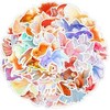 50PCS Cute Goldfish Stickers for Water Bottle,Notebook,Computer,Bumper,Bike,Guitar,Laptop,Suitcase,Cartoon Fish Waterproof Vinyl