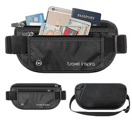 travel inspira Cinturón Antirrobo Oculto para Viaje | Protección RFID, bolsillo oculto, material resistente al agua y diseño ultradelgado.
