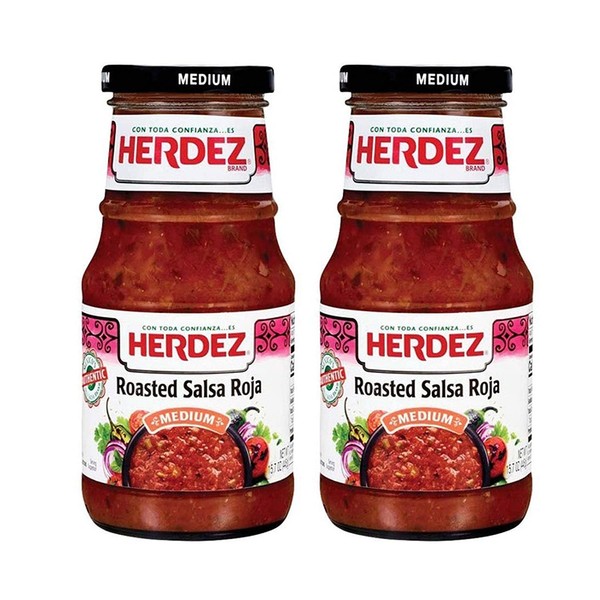 Herdez Roasted Salsa Roja (Medium) 15 oz (Pack of 2)