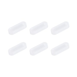 MECCANIXITY Magnetic Stirrer Mixer Stir Bar Rod 15mm(0.59") x5mm Cylinder Shape PTFE Coating Magnet White for Laboratory 6Pcs