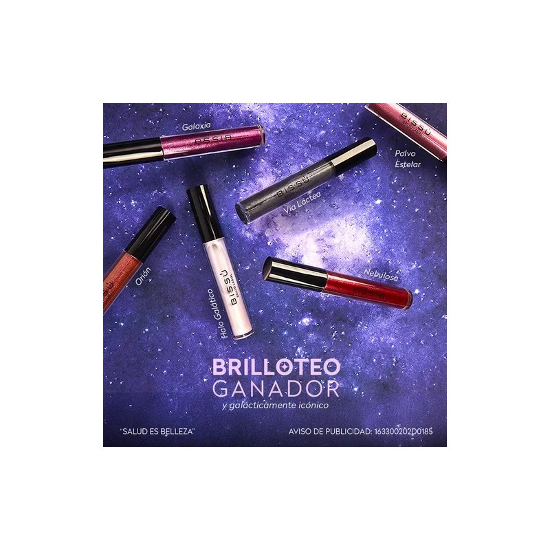 Kit Brillo Labial Con Glitter 6 Tonos Bissù Original