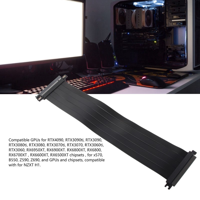 PCIE 4.0 X16 Extreme Flexible 180 Degree High Speed GPU
