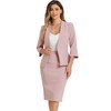 Allegra K Business Skirt Suit Set for Women's 2 Piece