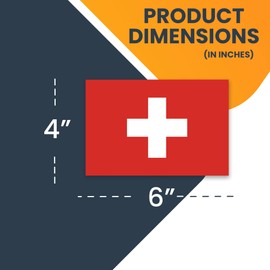 Magnet Me Up Switzerland Swiss Flag Car Magnet Decal, 4x6 Inches, Heavy Duty Automotive Magnet for Car, Truck SUV