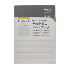 Noritsu NOLTY Note A5 Horizontal Ruled White Paper 192 Pages Gray NWL01