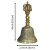 Purpledip Bell Metal Tribhu Handheld Ringing Bell Gahnta with Dorje