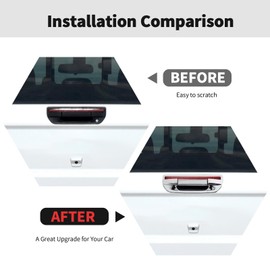 RT-TCZ Tailgate Handle Cover Rear Door Handle Cover Trim Decoration Exterior Accessories for Jeep Gladiator JT 2018-2024 (Chrome)