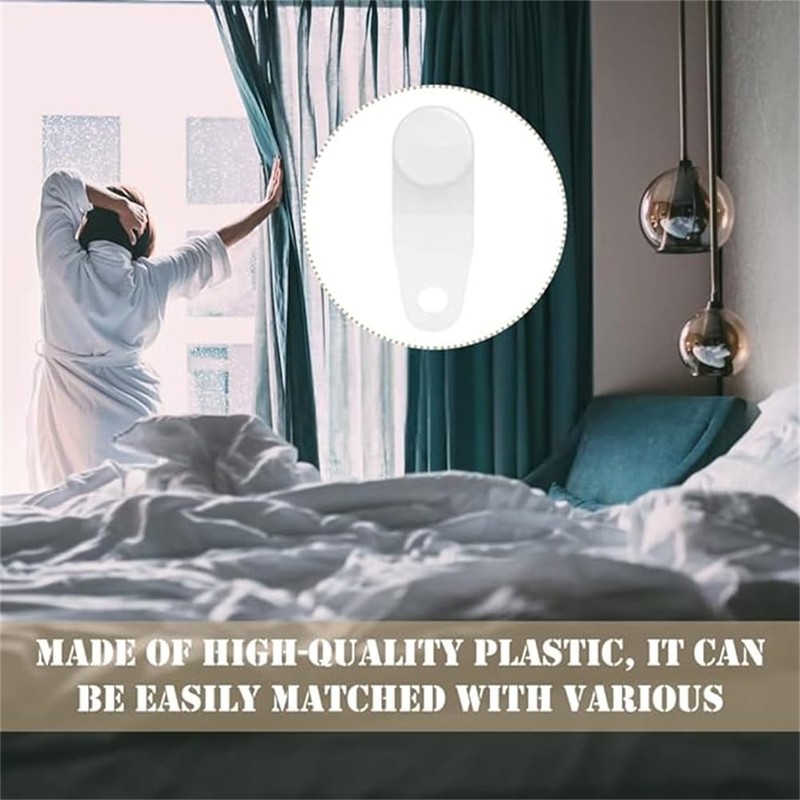Traverse Rod Slides Curtain Replacement White Plastic Snap-in Traversing Slides