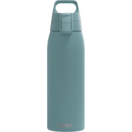 SIGG - Stainless Steel Drinking Bottle - Shield ONE Morning Blue - Suitable for Carbonated Drinks - Leak-Proof - Feather-Light - BPA-Free - Outdoor & Fitness - 1.0 L