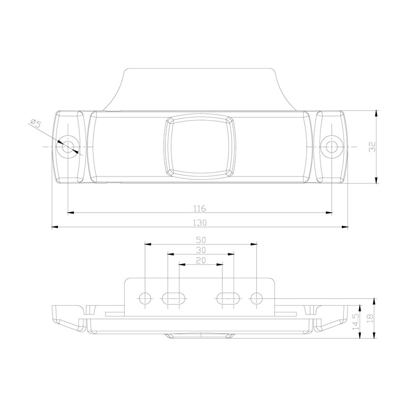 FRISTOM LED Marker Light FT-017 with Angle Bracket