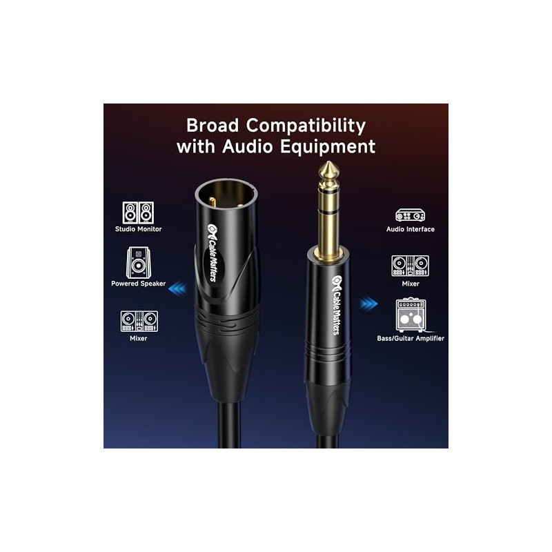 Cable Matters Cable TRS a XLR de 6,35 mm (1/4