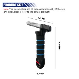 LAINLOY 3 in 1 Car Door Handle for Elderly, Seatbelt Cutter and Window Breaker Car Door Latch Handle, Portable Multifunction Car Assist Support Handle for Seniors and Handicapped (Blue)