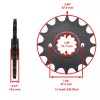 Caltric Red Drive Chain And Sprocket Kit for Honda VFR800